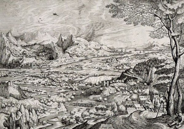 Main Product Photo of Rustic Market Nundinae Rusticorum Painting by Pieter Bruegel The Elder