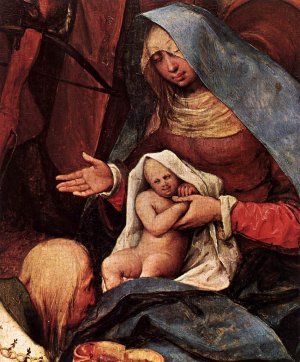 The Adoration of the Kings Detail Oil painting by Pieter Bruegel The Elder