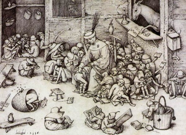 Main Product Photo of The Ass in the School Painting by Pieter Bruegel The Elder