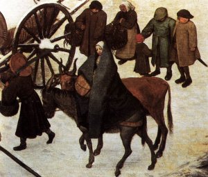 The Census at Bethlehem Detail by Pieter Bruegel The Elder Oil Painting