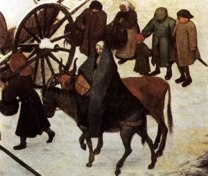 The Census at Bethlehem Detail by Pieter Bruegel The Elder - Oil Painting Reproduction