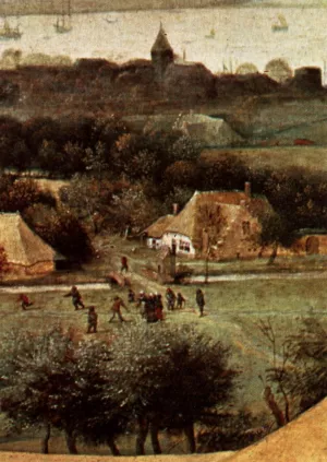 The Corn Harvest Detail by Pieter Bruegel The Elder Oil Painting