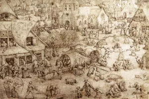 The Fair at Hoboken by Pieter Bruegel The Elder Oil Painting