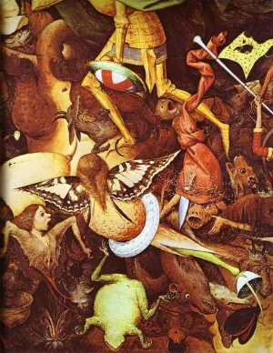 The Fall of the Rebel Angels. Detail by Pieter Bruegel The Elder - Oil Painting Reproduction