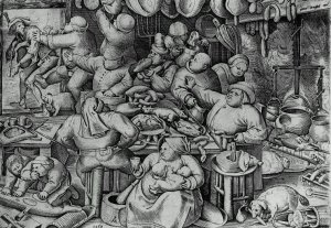 The Fat Kitchen by Pieter Bruegel The Elder Oil Painting
