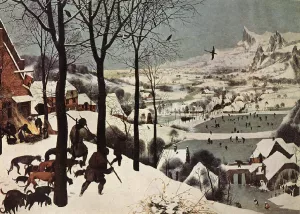 The Hunters in the Snow Winter Oil painting by Pieter Bruegel The Elder