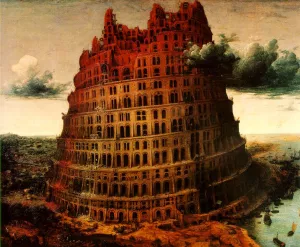 The Little Tower of Babel by Pieter Bruegel The Elder - Oil Painting Reproduction