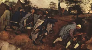 The Parable of the Blind Leading the Blind Oil painting by Pieter Bruegel The Elder