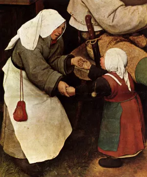 The Peasant Dance Detail Oil painting by Pieter Bruegel The Elder