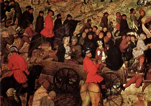 The Procession to Calvary Detail by Pieter Bruegel The Elder - Oil Painting Reproduction