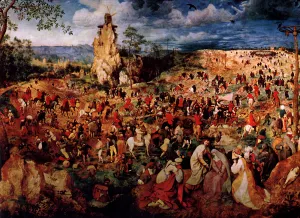 The Procession to Calvary by Pieter Bruegel The Elder Oil Painting