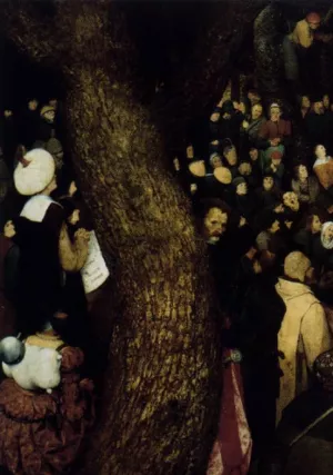 The Sermon of St John the Baptist Detail Oil painting by Pieter Bruegel The Elder