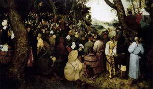 The Sermon of St John the Baptist by Pieter Bruegel The Elder Oil Painting