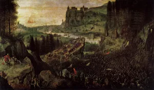 The Suicide of Saul Oil painting by Pieter Bruegel The Elder