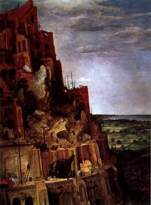 The Tower of Babel Detail by Pieter Bruegel The Elder Oil Painting