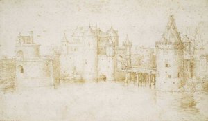 Walls, Towers, and Gates of Amsterdam Oil painting by Pieter Bruegel The Elder