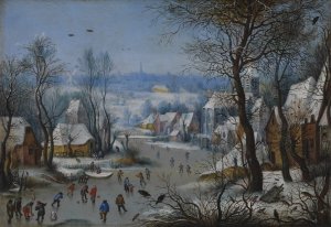 Winter Scenery Oil painting by Pieter Bruegel The Elder