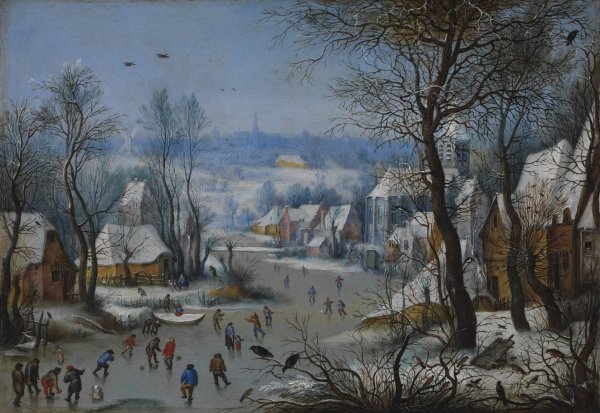 Winter Scenery  by Pieter Bruegel The Elder - Hand-Painted Oil Painting Reproduction