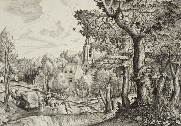 Wooded Region Pagus Nemorosus by Pieter Bruegel The Elder - Hand-Painted Oil Painting Reproduction