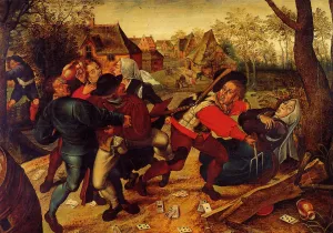 Peasant Brawl by Pieter Bruegel The Younger Oil Painting