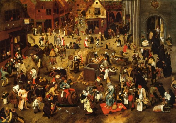 Main Product Photo of The Battle Between Lent and Carnival Painting by Pieter Bruegel The Younger