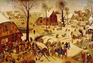 The Census at Bethlehem Oil painting by Pieter Bruegel The Younger