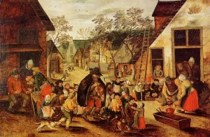 The Organ Grinder painting by Pieter Bruegel The Younger