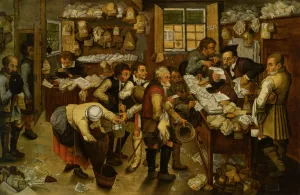 The Payment of Tithes by Pieter Bruegel The Younger Oil Painting