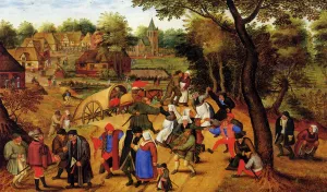 The Return of the Fair by Pieter Bruegel The Younger - Oil Painting Reproduction