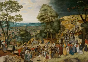 Christ Carrying the Cross by Pieter Brueghel The Younger Oil Painting
