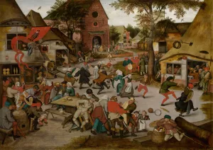 Kermis of Saint George by Pieter Brueghel The Younger Oil Painting