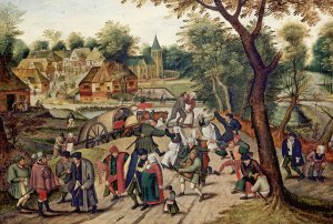 Return from the Kermesse by Pieter Brueghel The Younger Oil Painting