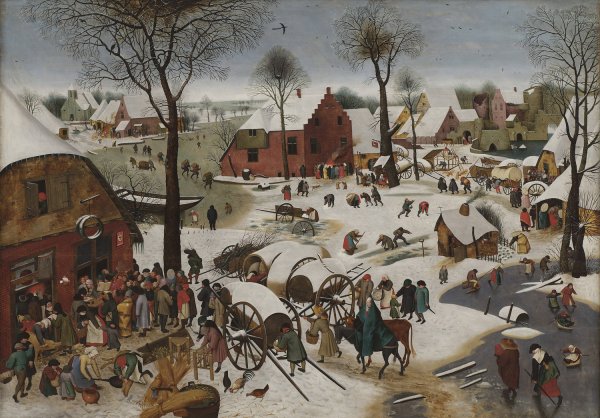 The Census at Bethlehem, After Pieter Brueghel the Elder  by Pieter Brueghel The Younger - Hand-Painted Oil Painting Reproduction