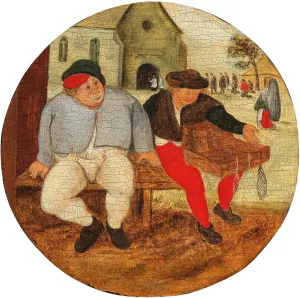 The Fat Peasant and the Merchant Oil painting by Pieter Brueghel The Younger