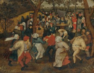 The Outdoor Wedding Feast by Pieter Brueghel The Younger Oil Painting