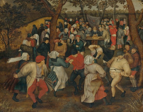 The Outdoor Wedding Feast by Pieter Brueghel The Younger - Hand-Painted Oil Painting Reproduction