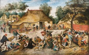 The Peasant Wedding by Pieter Brueghel The Younger Oil Painting
