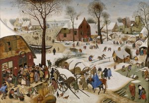 The People's Census at Bethlehem by Pieter Brueghel The Younger Oil Painting