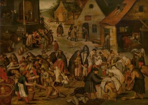 The Seven Acts of Mercy by Pieter Brueghel The Younger Oil Painting