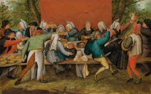 The Wedding Feast by Pieter Brueghel The Younger Oil Painting