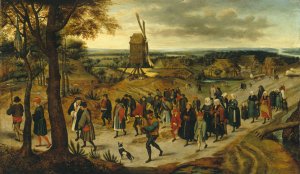 The wedding procession by Pieter Brueghel The Younger Oil Painting