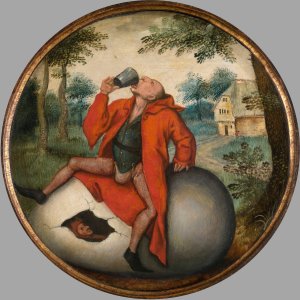 Unidentified Flemish Proverb by Pieter Brueghel The Younger Oil Painting