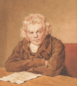 Portret van Lourens van Schaick, zittend lezend aan tafe by Pieter Christoffel Wonder Oil Painting