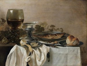 Still Life with a Fish by Pieter Claesz Oil Painting