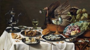 Still Life with a Turkey Pie by Pieter Claesz Oil Painting