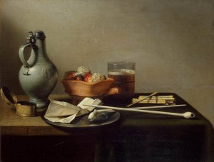 Tobacco Pipes and a Brazier by Pieter Claesz Oil Painting