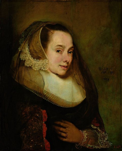 Portrait of a young woman  by Pieter Claesz Soutman - Hand-Painted Oil Painting Reproduction
