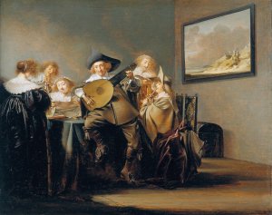 Company of Music-Makers by Pieter Codde Oil Painting