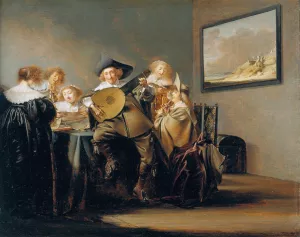 Company of Music-Makers by Pieter Codde Oil Painting