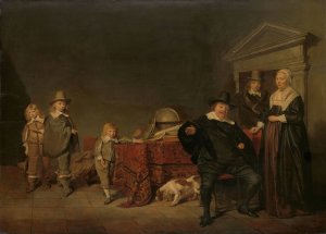 Family Group by Pieter Codde Oil Painting